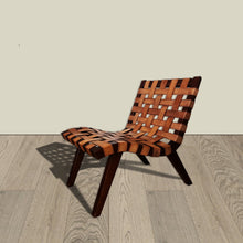 Load image into Gallery viewer, HANS Vintage Cognac Strap Lounge Chair
