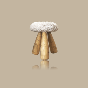 Tush Faux Shearling Stool