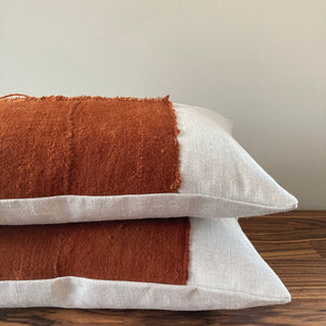 Block Mudd Cloth Lumbar Accent Cushion