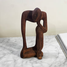 Load image into Gallery viewer, Pondering Pair Honed Wooden Sculptures
