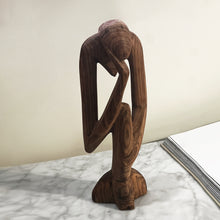 Load image into Gallery viewer, Pondering Pair Honed Wooden Sculptures
