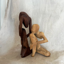 Load image into Gallery viewer, Kneeling Ladies Wooden Carved Figures  - Short
